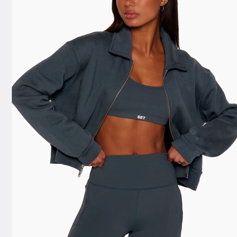 Set Active Collared Zip Up - image 2